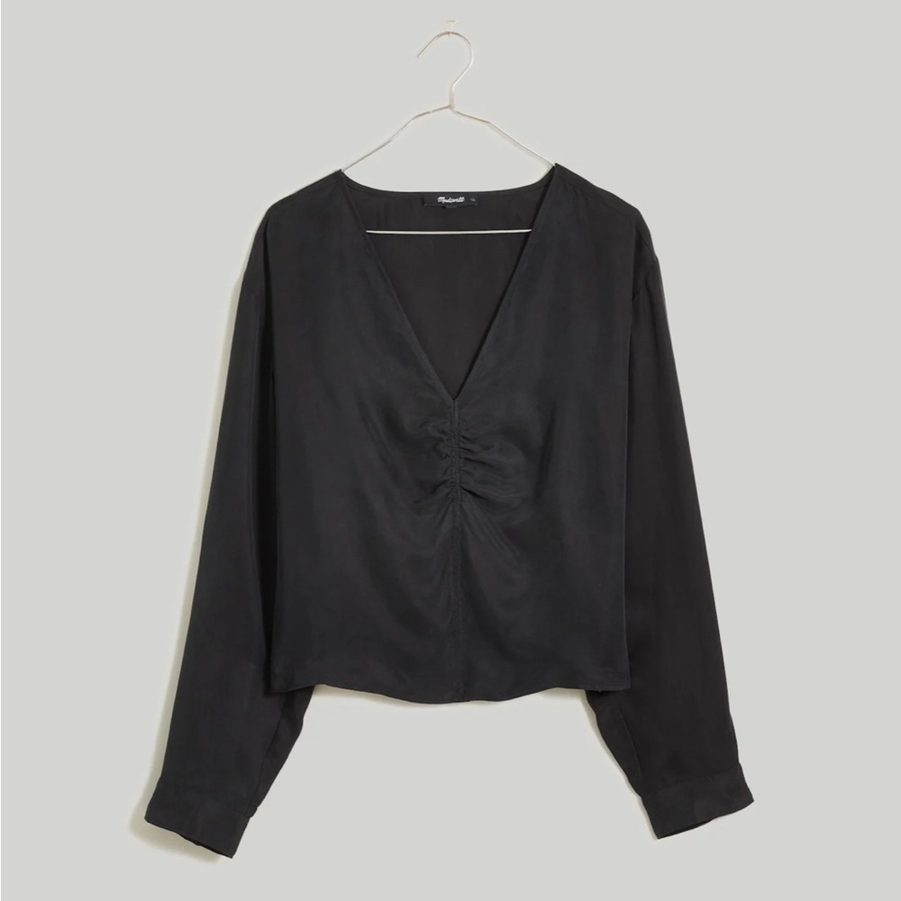 NWT Madewell Brushed Ruched-Front Blouse